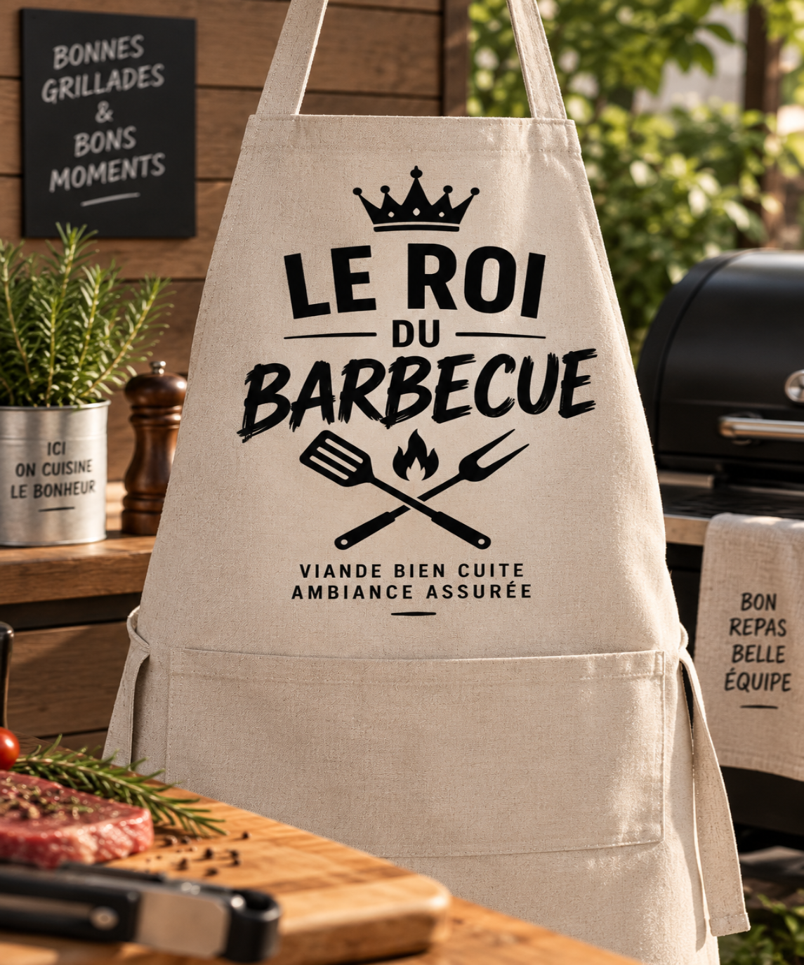 Tablier de cuisine personnalisé - Floqué
