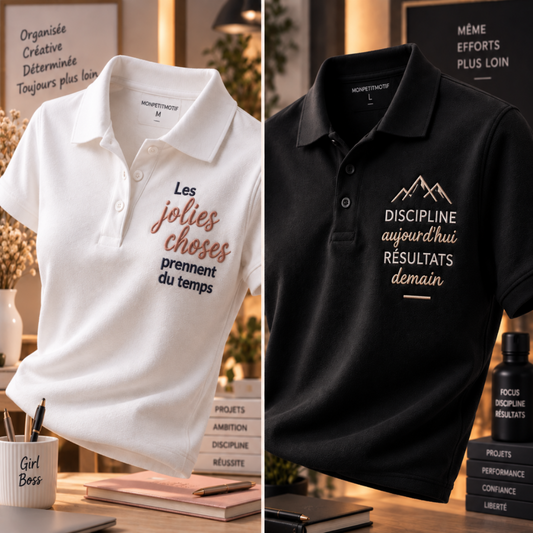 Polo professionnel personnalisés - Brodé