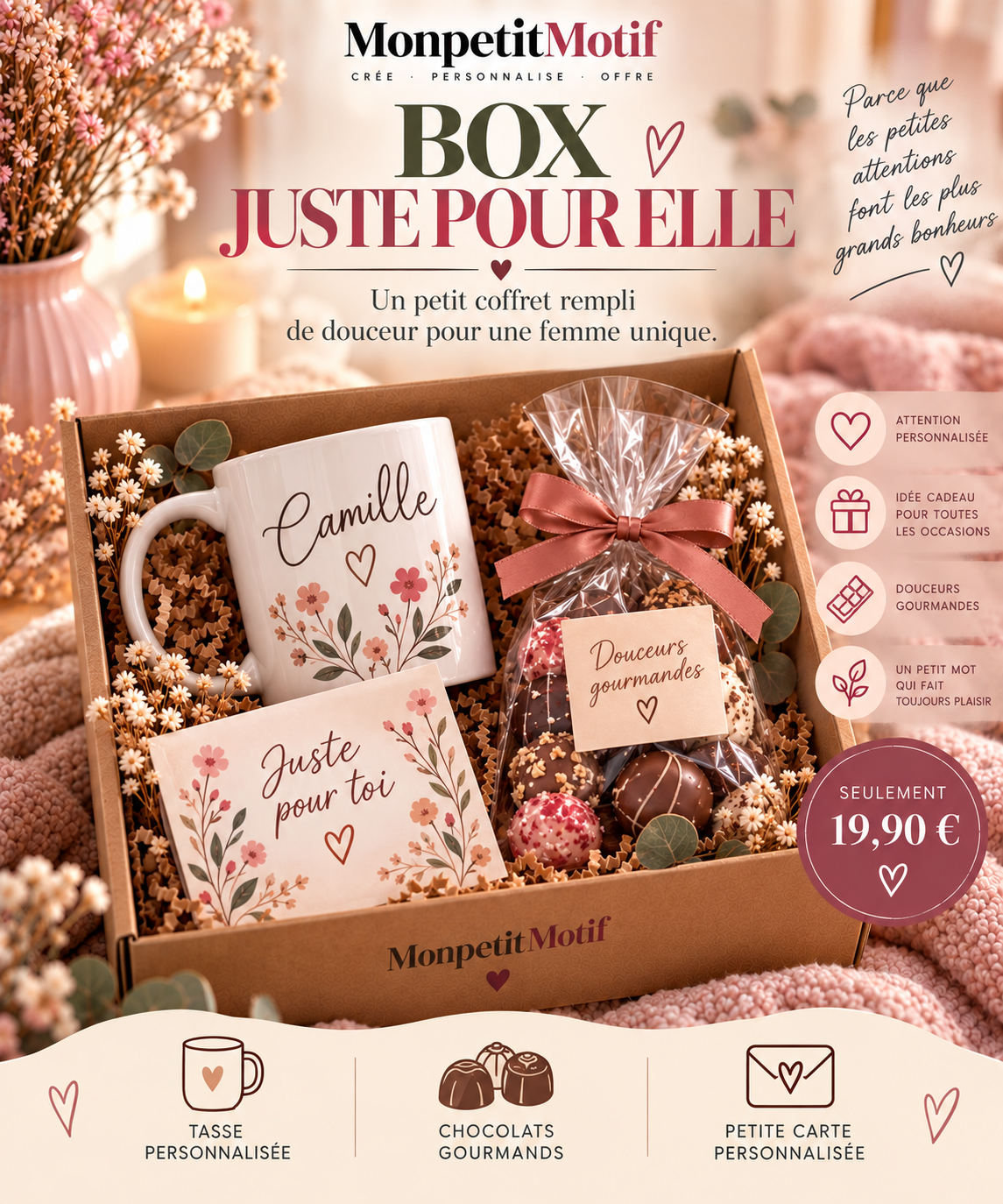 Coffret  "Juste pour elle"- MonpetitMotif